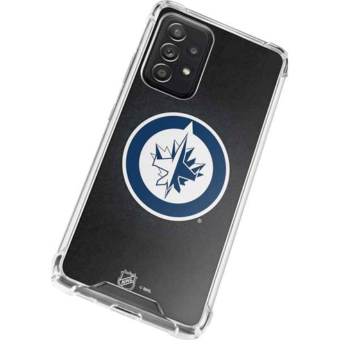 NHL Winnipeg Jets Black Background Galaxy A72 5G Clear Case